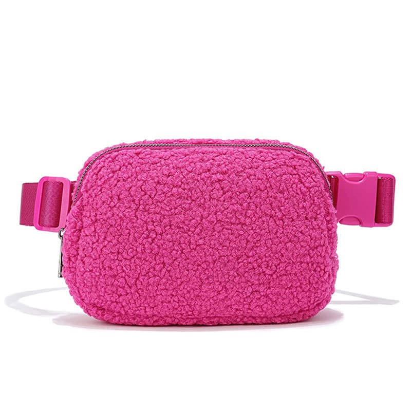 Fluffy Belt Bag Fanny Pack Waist Bag with Adjustable Strap 
