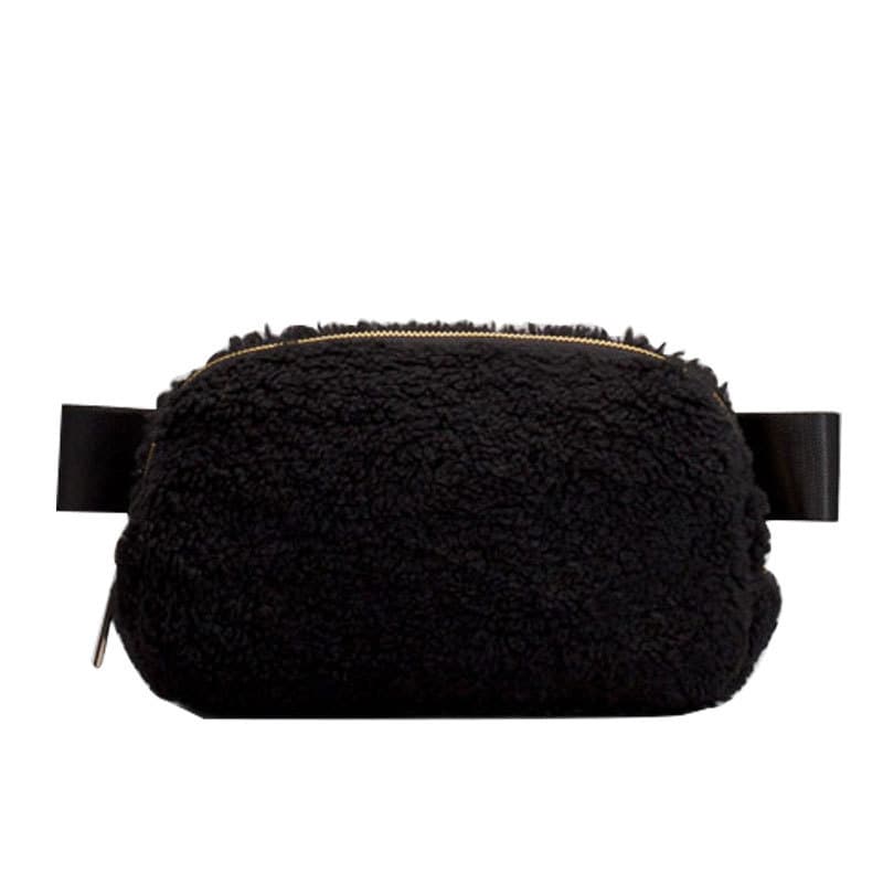 Fluffy Belt Bag Fanny Pack Waist Bag with Adjustable Strap 