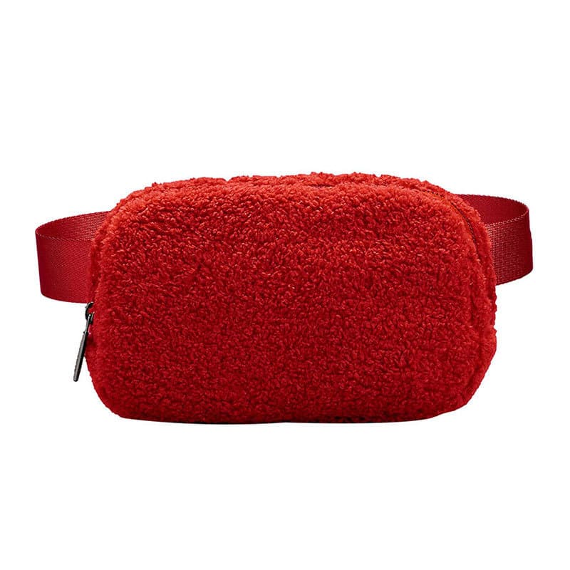 Fluffy Belt Bag Fanny Pack Waist Bag with Adjustable Strap 