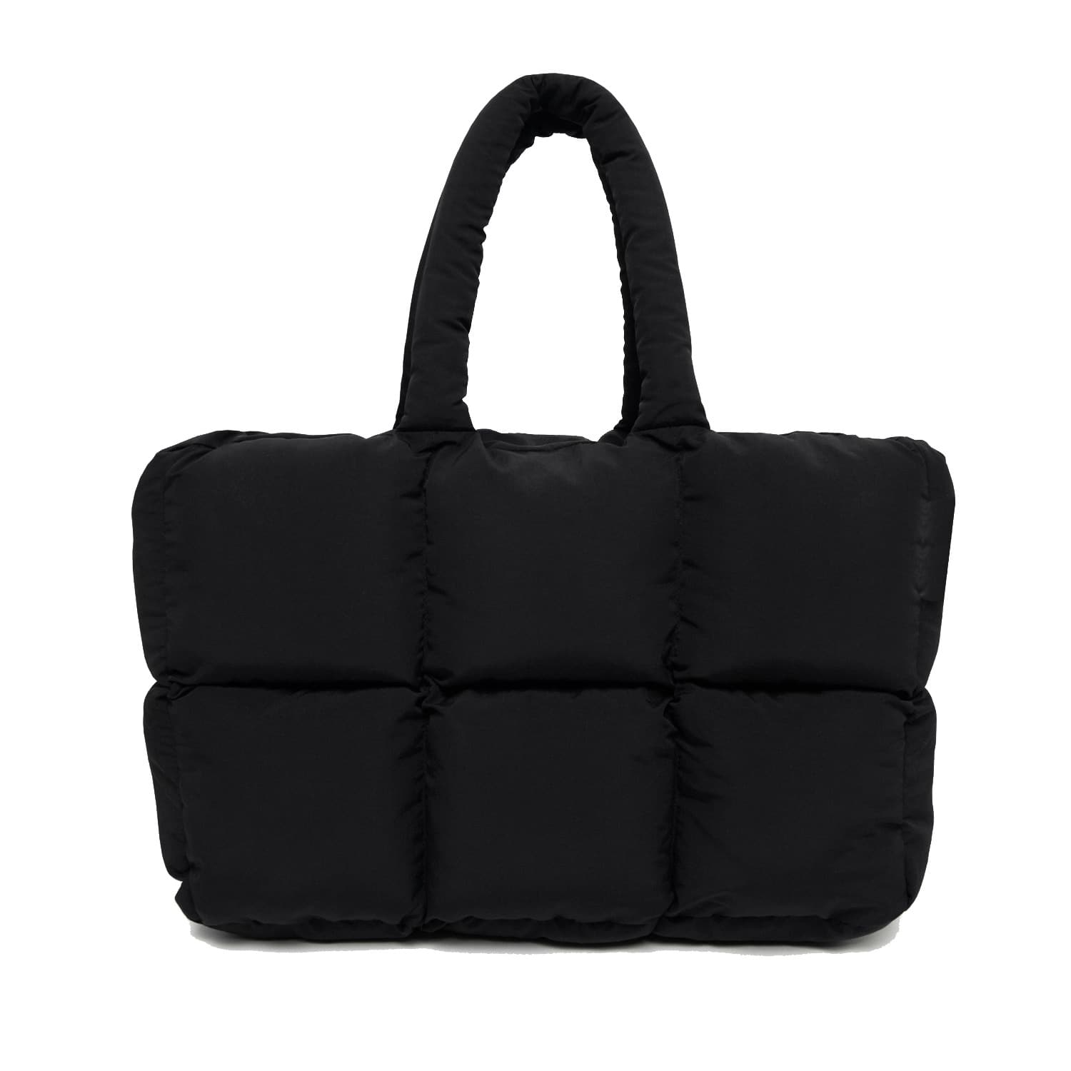 Large Quilted Tote Bag Lightweight Down Cotton Padded Shoulder Bag Large Puffer Tote