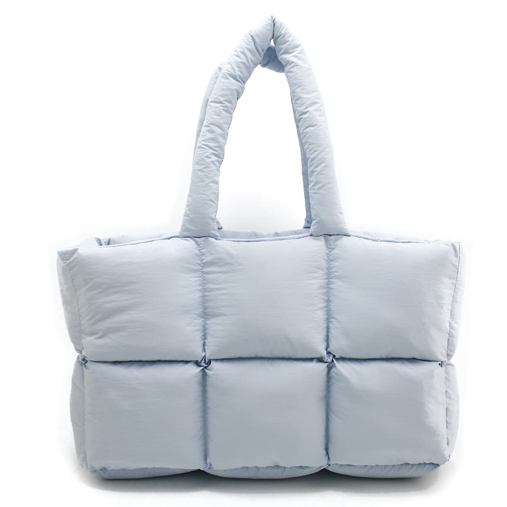 Large Quilted Tote Bag Lightweight Down Cotton Padded Shoulder Bag Large Puffer Tote