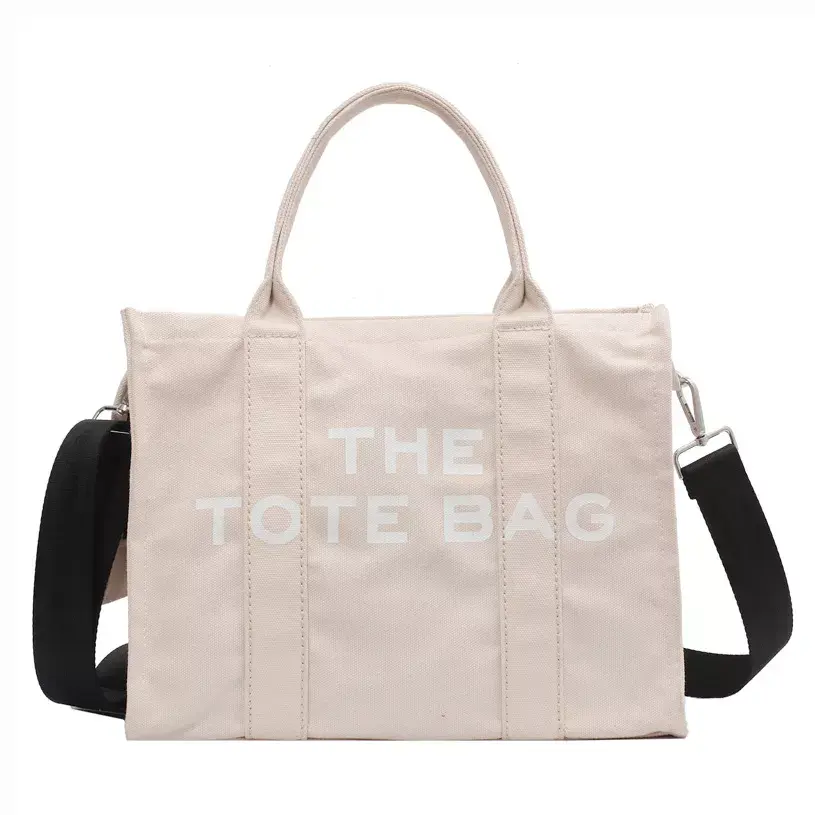 Large Capacity Zipper The Tote Bag Cotton Canvas Shopping Tote Bag Large Capacity Zipper The Tote Bag Cotton Canvas Shopping Tote Bag