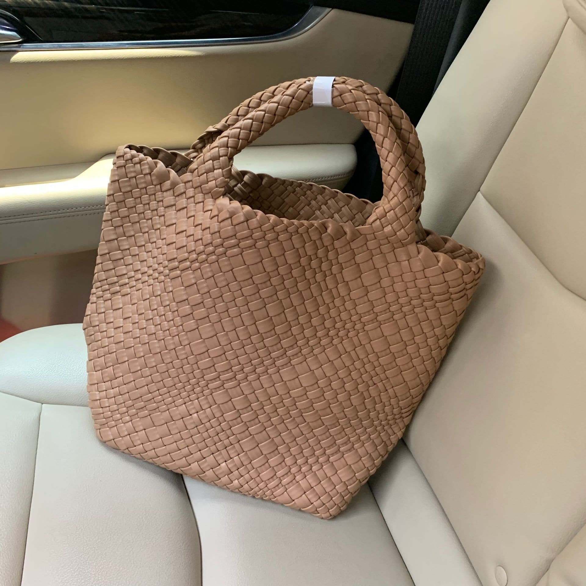 Woven Bag Vegan Leather Tote Bag Handmade Handbag and Purse Woven Bag Vegan Leather Tote Bag Handmade Handbag and Purse