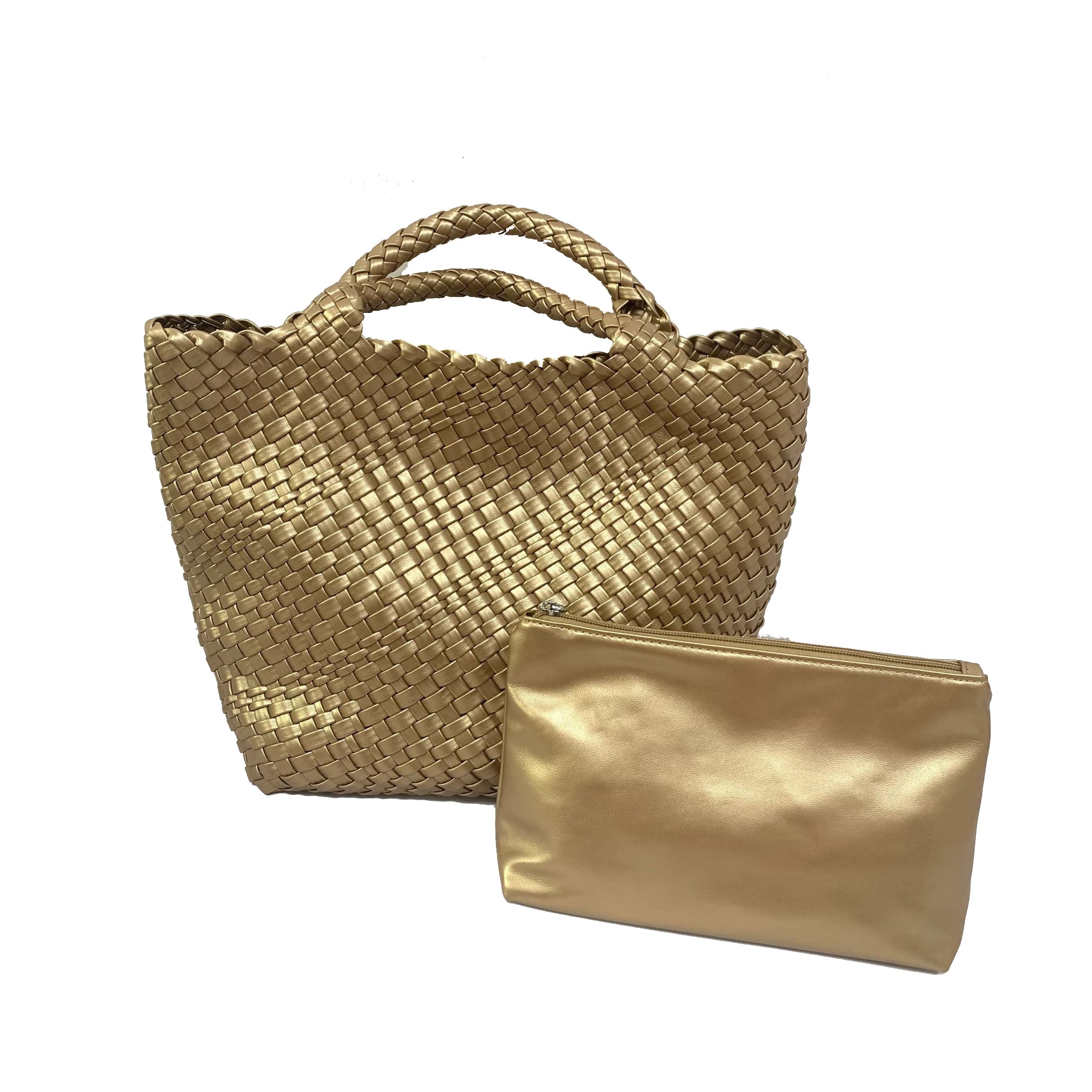 Woven Bag Vegan Leather Tote Bag Handmade Handbag and Purse 