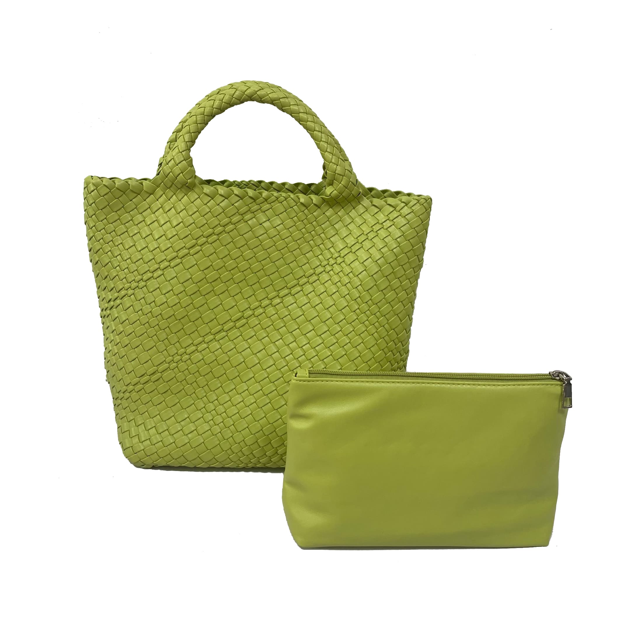 Woven Bag Vegan Leather Tote Bag Handmade Handbag and Purse 