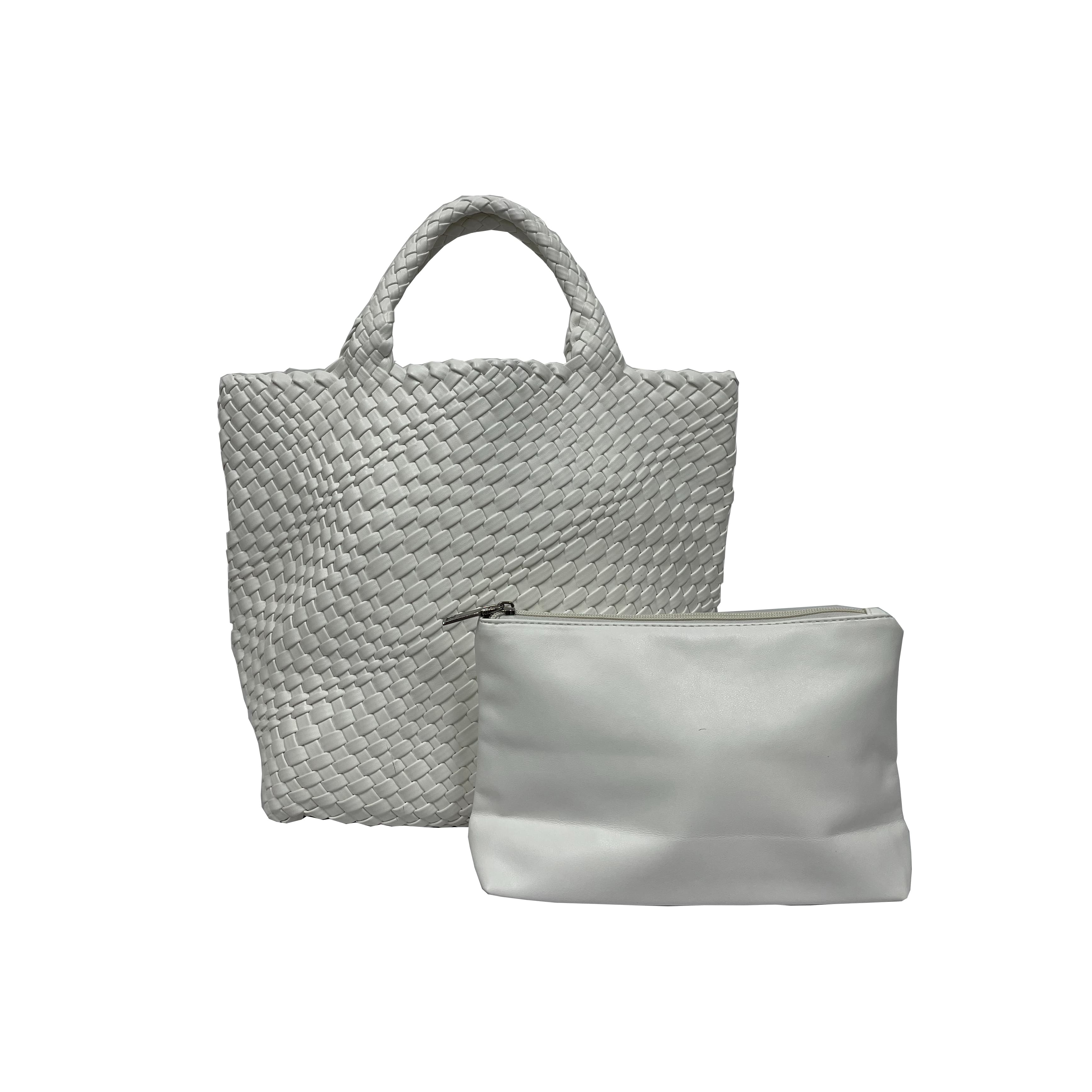 Woven Bag Vegan Leather Tote Bag Handmade Handbag and Purse 