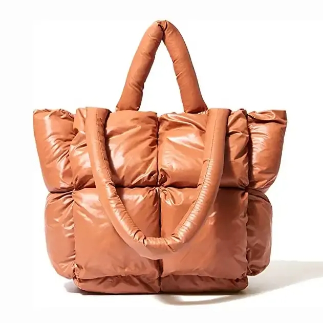 Nylon Shoulder Bag Puffer large Tote Bag Quilted Tote Shoulder Bag Nylon Shoulder Bag Puffer large Tote Bag Quilted Tote Shoulder Bag