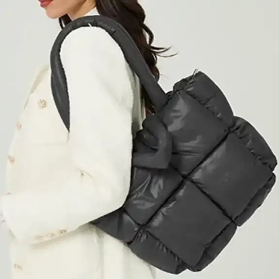Nylon Shoulder Bag Puffer large Tote Bag Quilted Tote Shoulder Bag Nylon Shoulder Bag Puffer large Tote Bag Quilted Tote Shoulder Bag