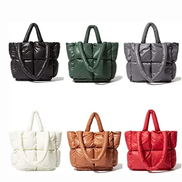Nylon Shoulder Bag Puffer large Tote Bag Quilted Tote Shoulder Bag Nylon Shoulder Bag Puffer large Tote Bag Quilted Tote Shoulder Bag