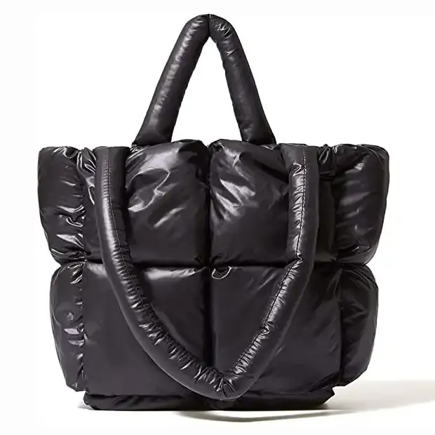 Nylon Shoulder Bag Puffer large Tote Bag Quilted Tote Shoulder Bag
