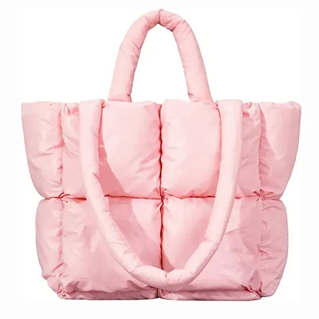 Nylon Shoulder Bag Puffer large Tote Bag Quilted Tote Shoulder Bag