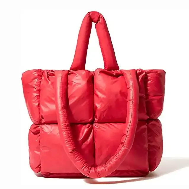 Nylon Shoulder Bag Puffer large Tote Bag Quilted Tote Shoulder Bag