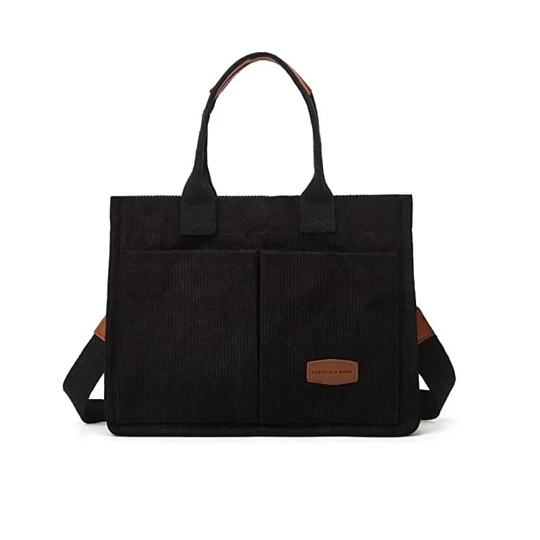 Corduroy Tote Bag Shoulder Bag Handbag with Shoulder Strap