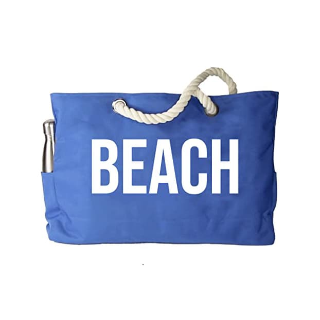 Waterproof Durable Heavy Duty Canvas Large Summer Beach with Rope Handles
