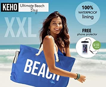 Waterproof Durable Heavy Duty Canvas Large Summer Beach with Rope Handles Waterproof Durable Heavy Duty Canvas Large Summer Beach with Rope Handles