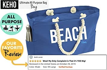 Waterproof Durable Heavy Duty Canvas Large Summer Beach with Rope Handles