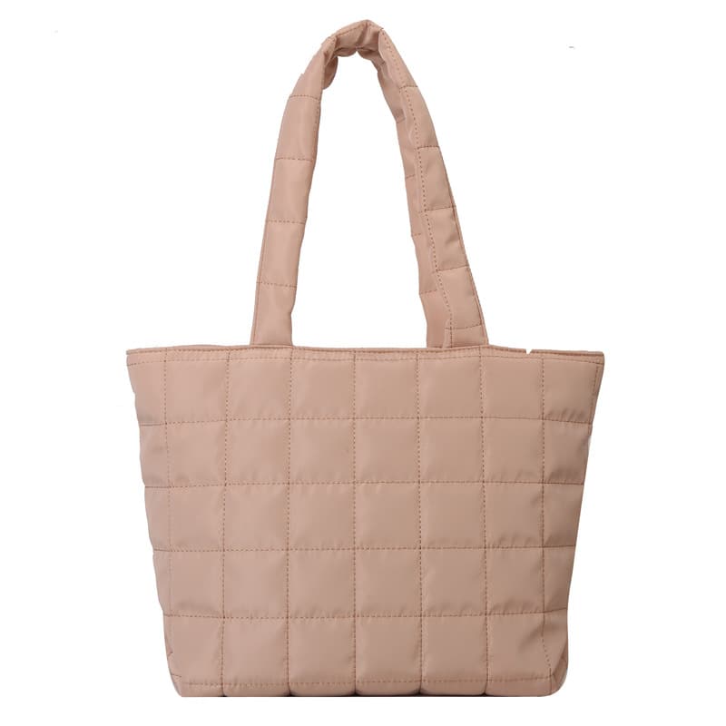 Quilted Lattice Tote Bag and Large Capacity Shoulder Bag Quilted Lattice Tote Bag and Large Capacity Shoulder Bag