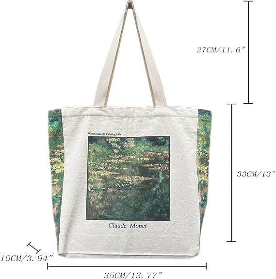 Lightweight Cotton Tote Handbags Medium Reusable Grocery Shopping Cloth Bags