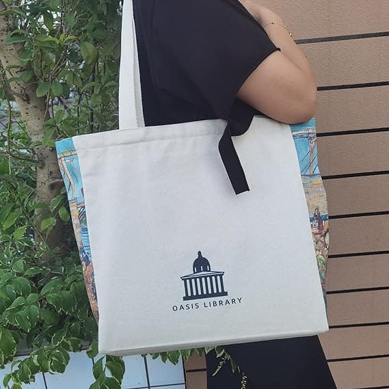 Lightweight Cotton Tote Handbags Medium Reusable Grocery Shopping Cloth Bags