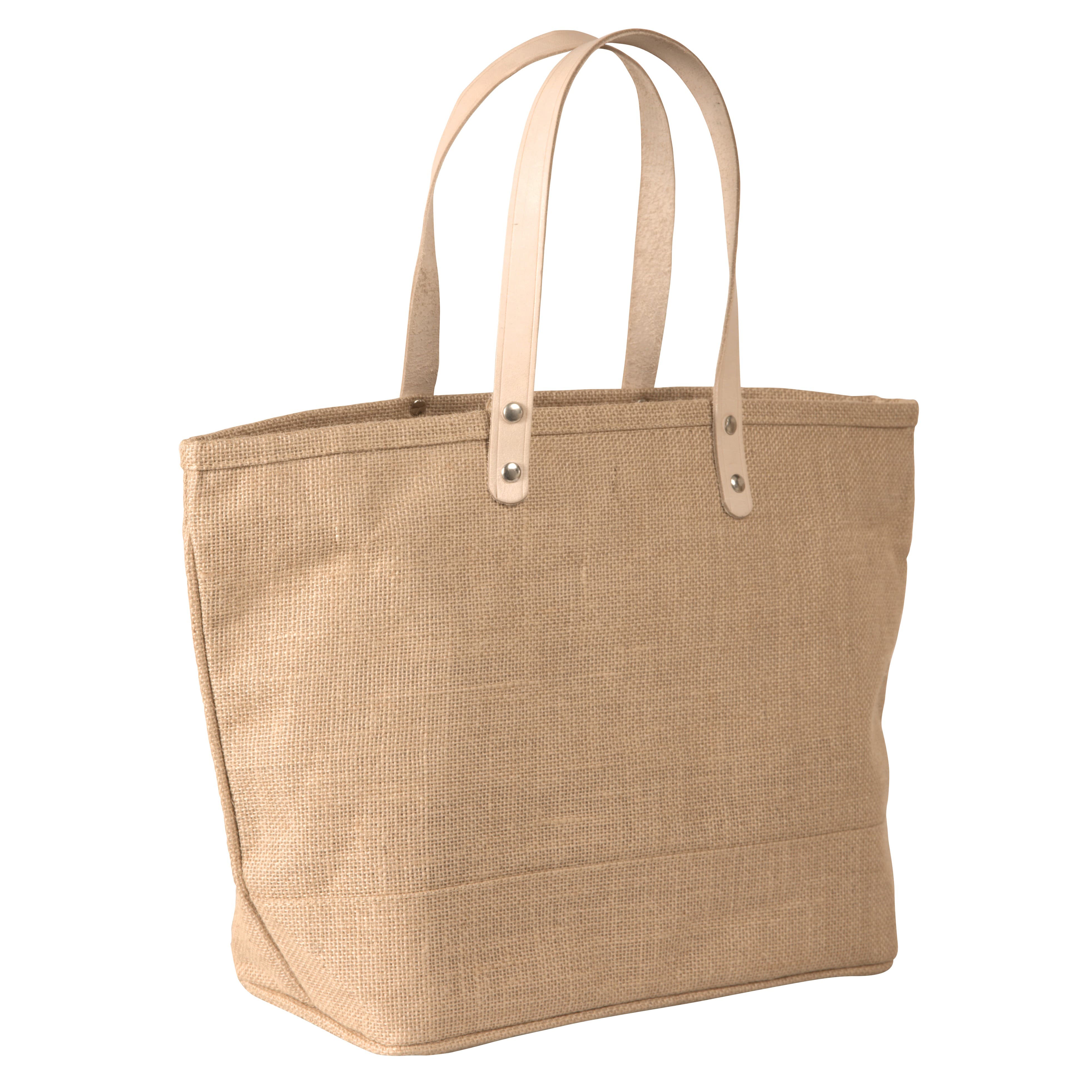 Eco Friendly Natural Reusable Grocery Shopping Bag Large Jute Burlap Beach Tote Bag 