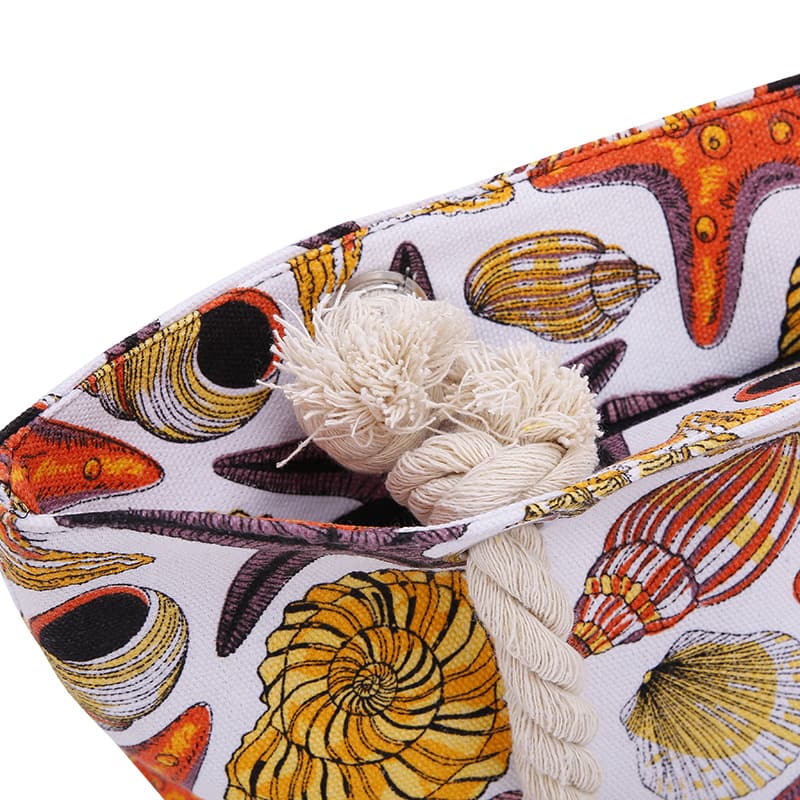 Shopping Grocery Beach Tote Bag with Rope Handle and Zipper Shopping Grocery Beach Tote Bag with Rope Handle and Zipper