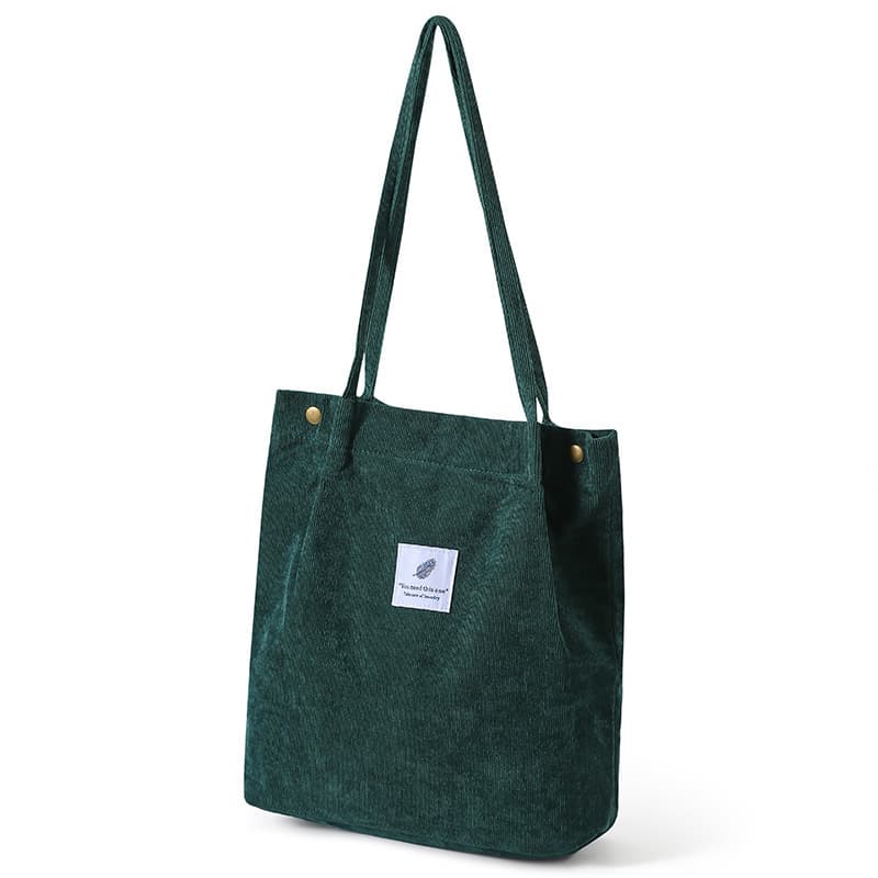 Canvas Corduroy Tote Shoulder Bag Vintage Bag 
