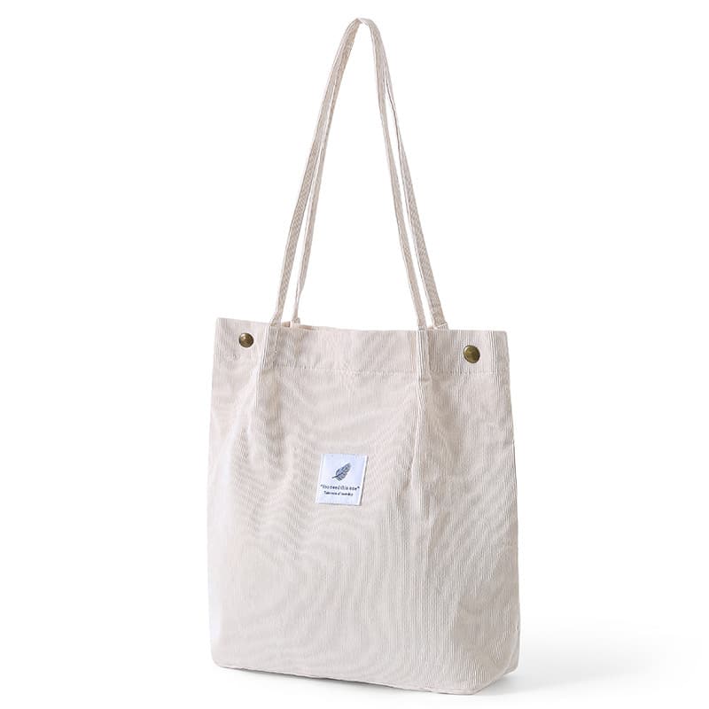 Canvas Corduroy Tote Shoulder Bag Vintage Bag 