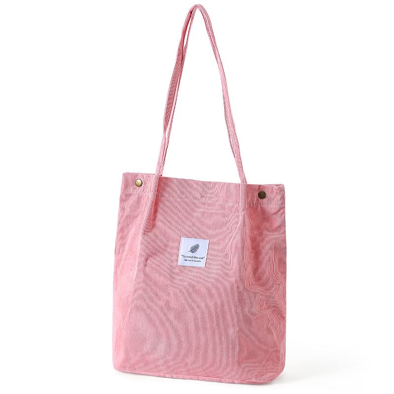Canvas Corduroy Tote Shoulder Bag Vintage Bag 