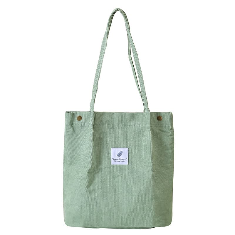 Canvas Corduroy Tote Shoulder Bag Vintage Bag 