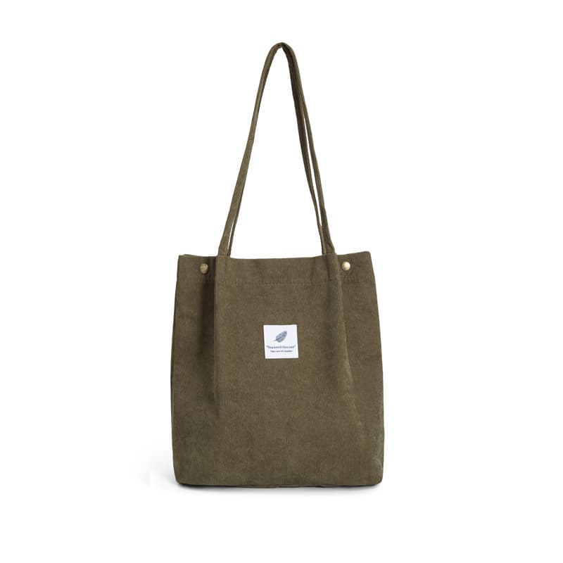Canvas Corduroy Tote Shoulder Bag Vintage Bag 