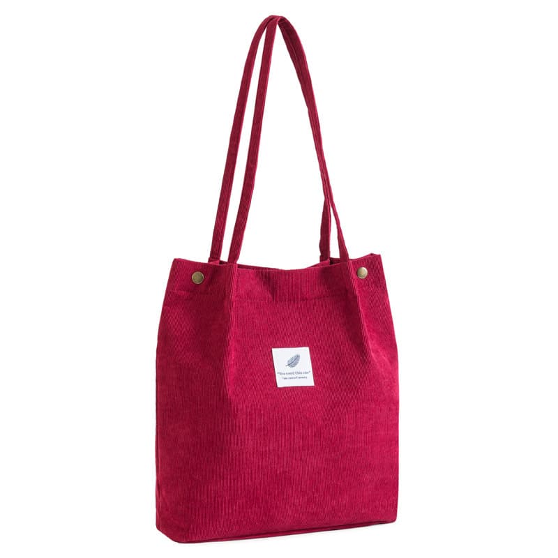 Canvas Corduroy Tote Shoulder Bag Vintage Bag 
