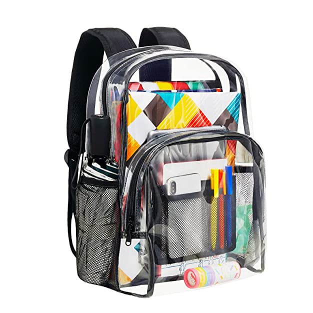 Clear PVC Transparent School Bag Backpack 