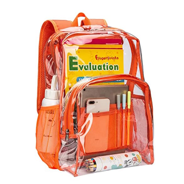 Clear PVC Transparent School Bag Backpack 