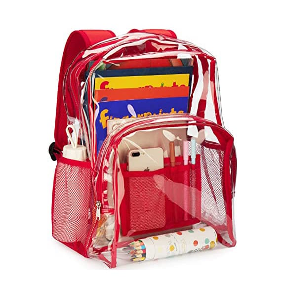 Clear PVC Transparent School Bag Backpack 
