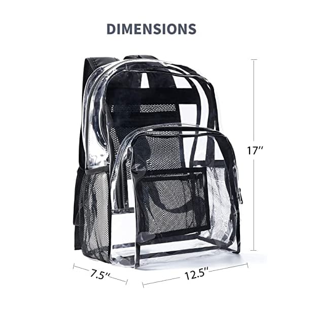 Clear PVC Transparent School Bag Backpack 