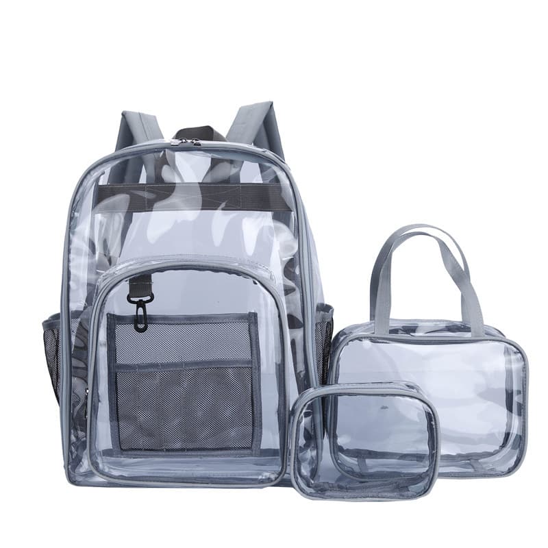 Clear PVC Backpack Set for School Clear PVC Backpack Set for School