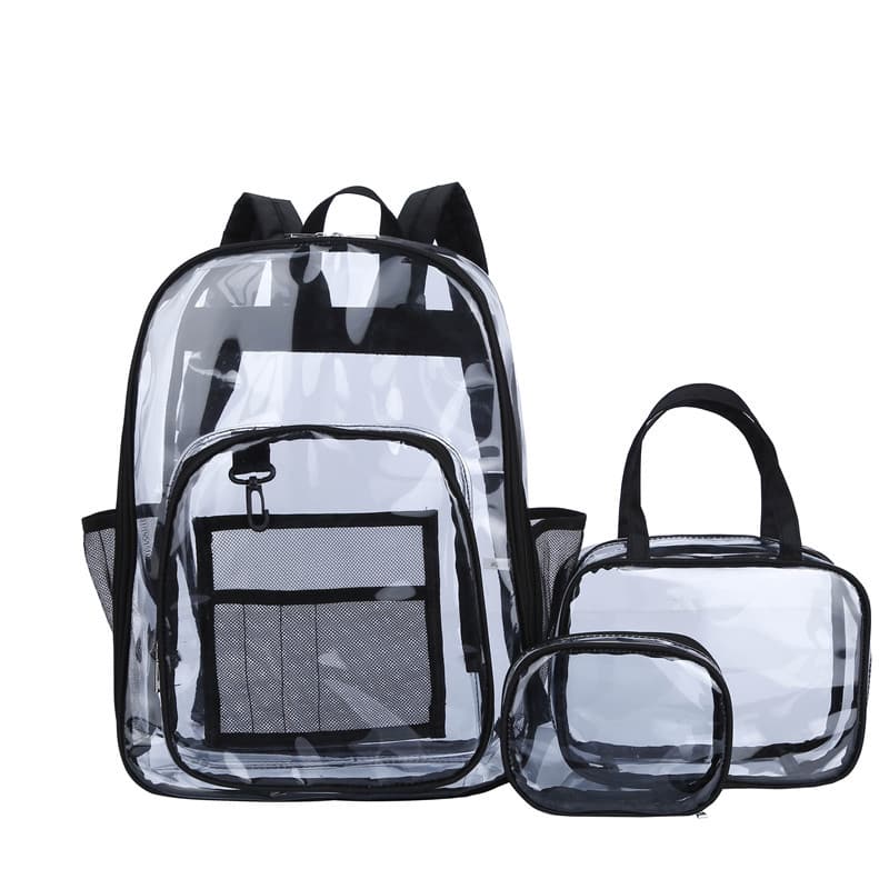 Clear PVC Backpack Set for School Clear PVC Backpack Set for School