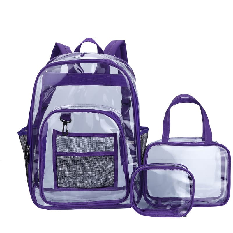 Clear PVC Backpack Set for School Clear PVC Backpack Set for School