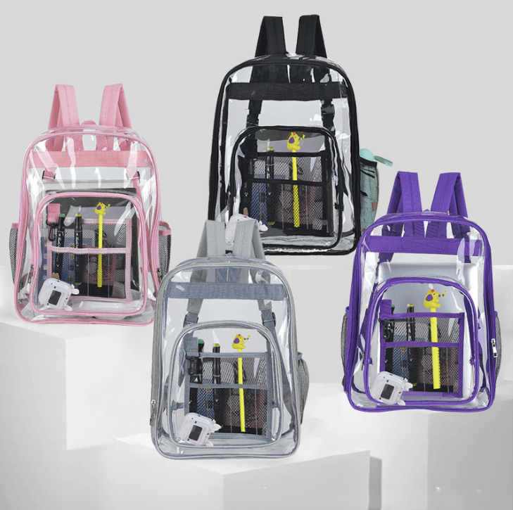Clear PVC Backpack Set for School