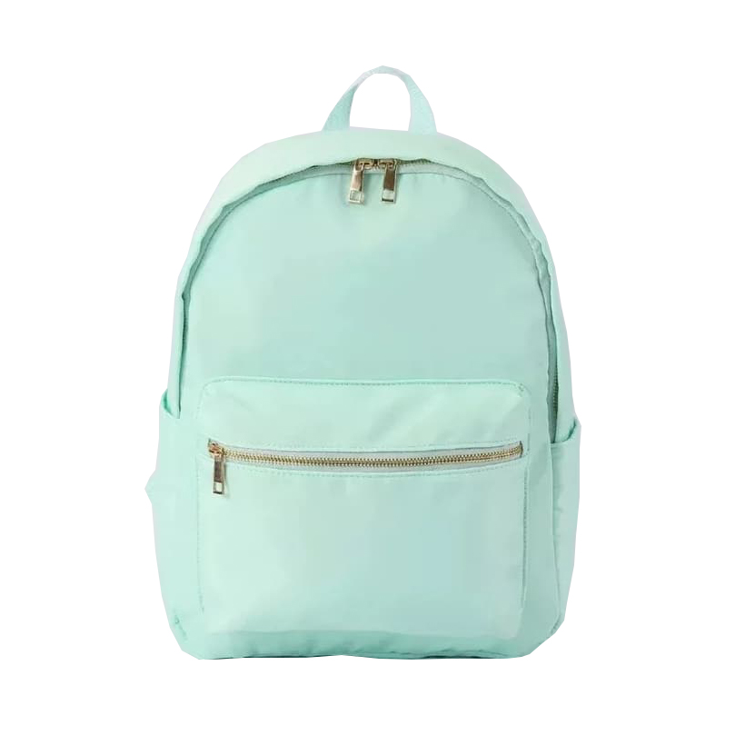 Nylon Backpack with Gold Zipper Nylon Backpack with Gold Zipper