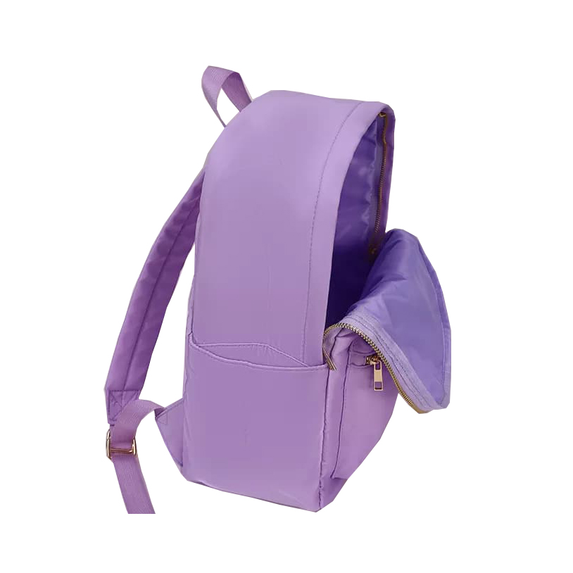Nylon Backpack with Gold Zipper Nylon Backpack with Gold Zipper