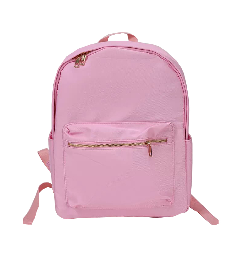 Nylon Backpack with Gold Zipper