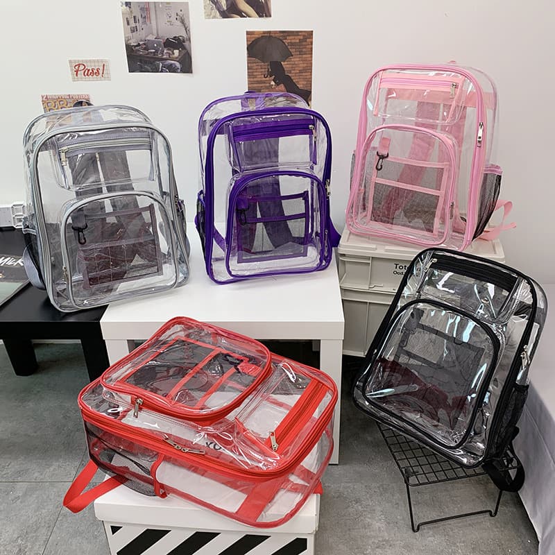 Large Heavy Duty Clear Backpack PVC Transparent Backpack Large Heavy Duty Clear Backpack PVC Transparent Backpack