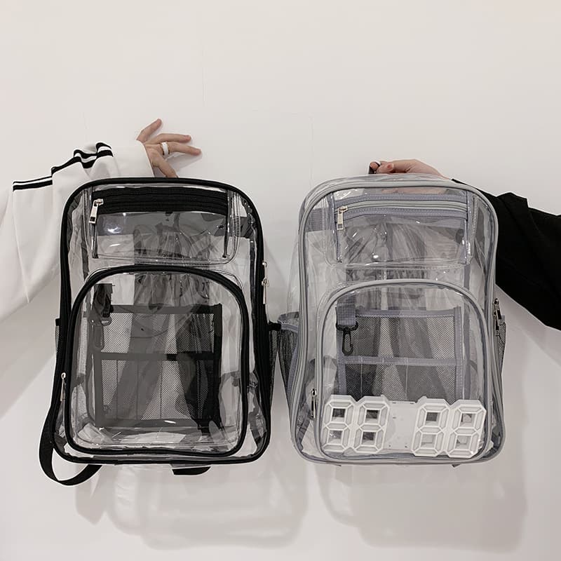 Large Heavy Duty Clear Backpack PVC Transparent Backpack Large Heavy Duty Clear Backpack PVC Transparent Backpack
