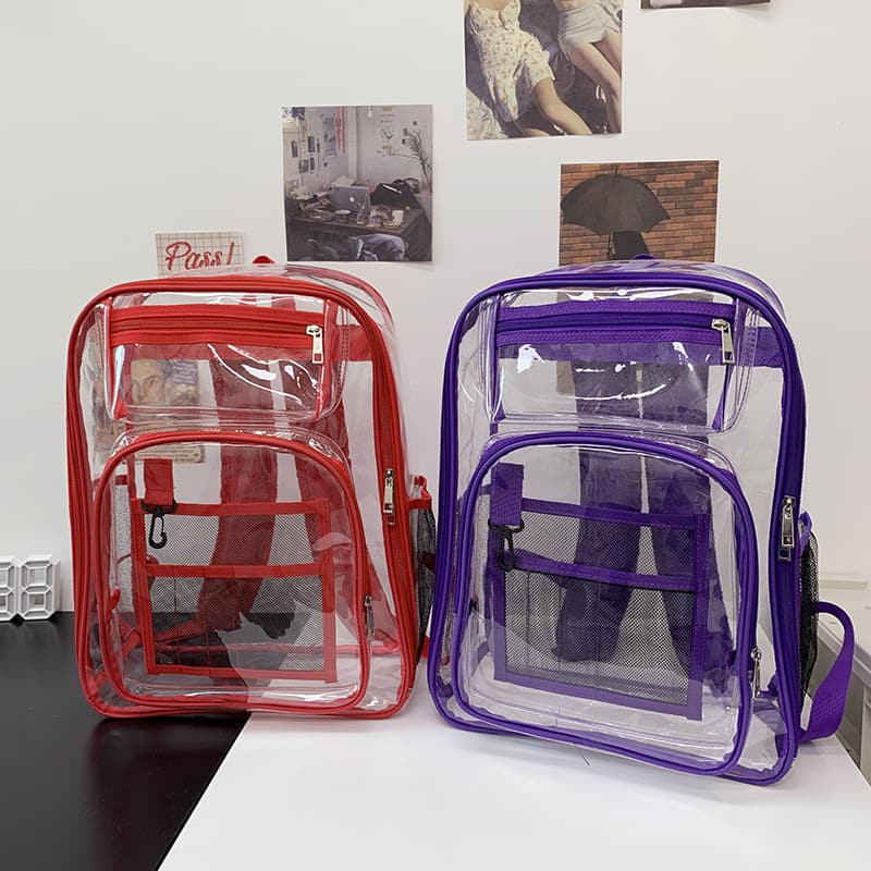 Large Heavy Duty Clear Backpack PVC Transparent Backpack 