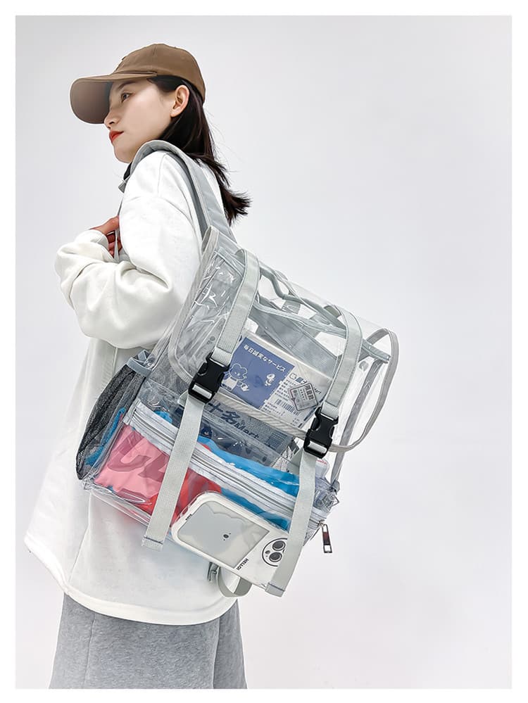 Heavy Duty Transparent Backpacks See-Through Bag 