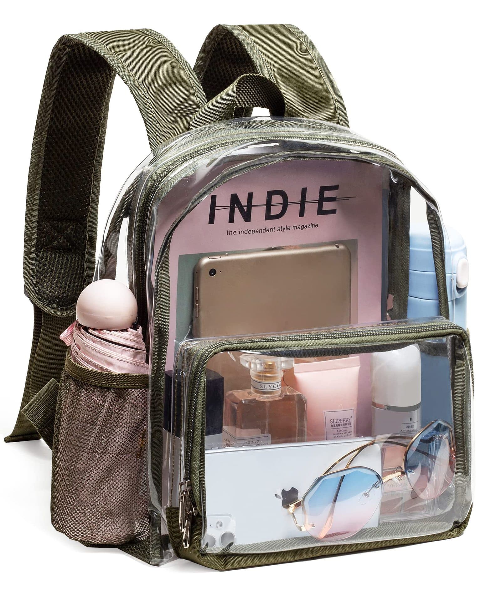 Clear Backpack Casual Daypack PVC Book Bag Clear Backpack Casual Daypack PVC Book Bag