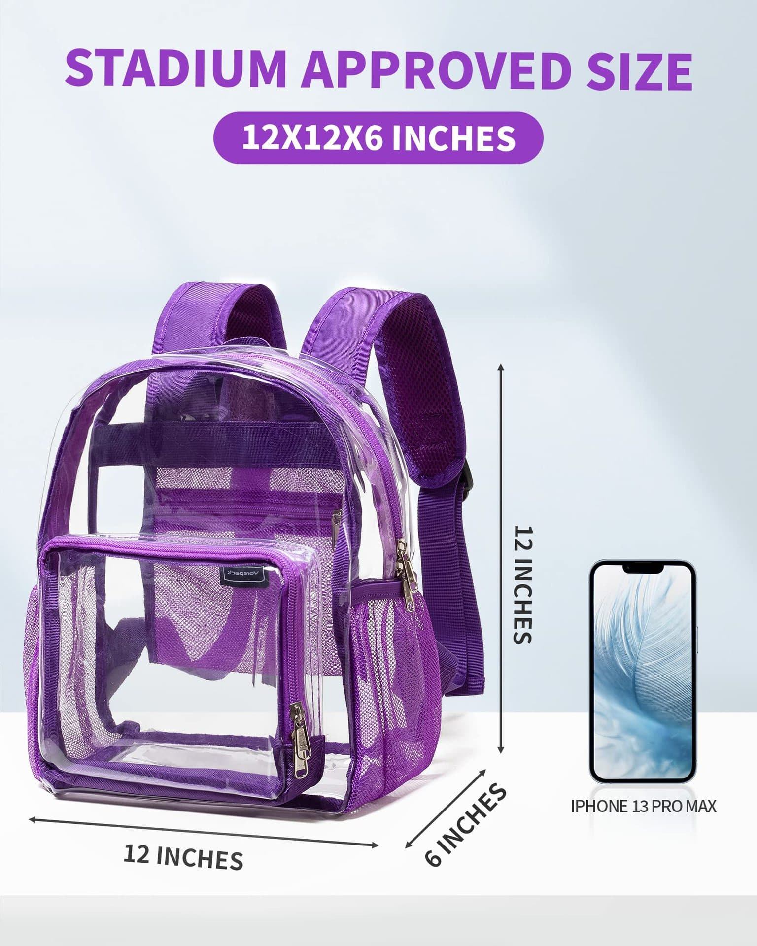 Clear Backpack Casual Daypack PVC Book Bag 