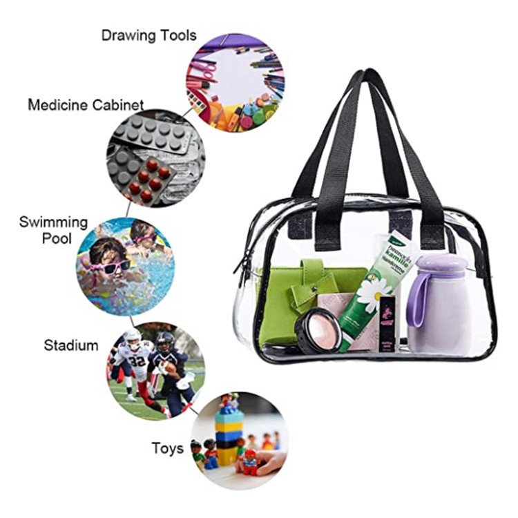 PVC Handbag Transparent Beach Bag Purse PVC Handbag Transparent Beach Bag Purse