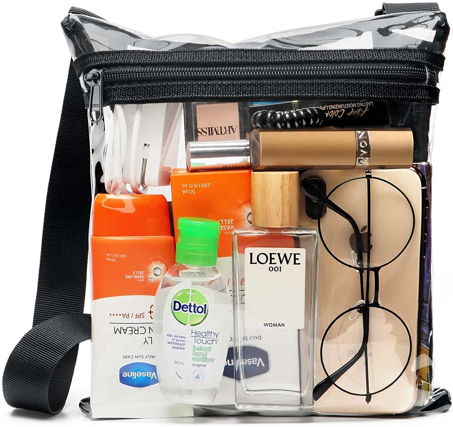 Clear Messenger Bag Crossbody Purse 